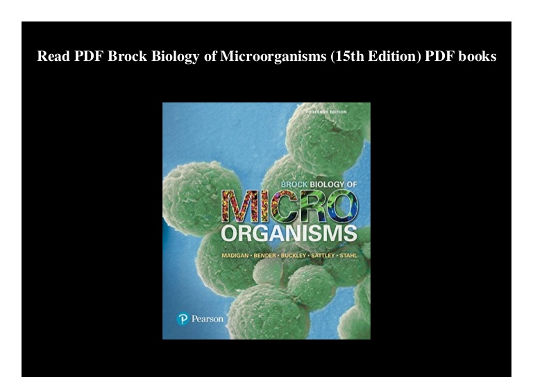 Brock biology of microorganisms pdf free